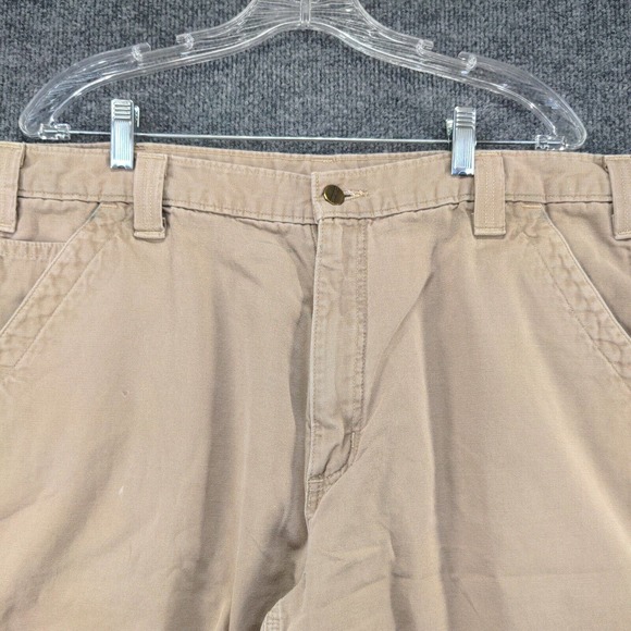 Carhartt Mens Carpenter Shorts Tan Size 40 Cotton Pockets Outdoor - Picture 6 of 15